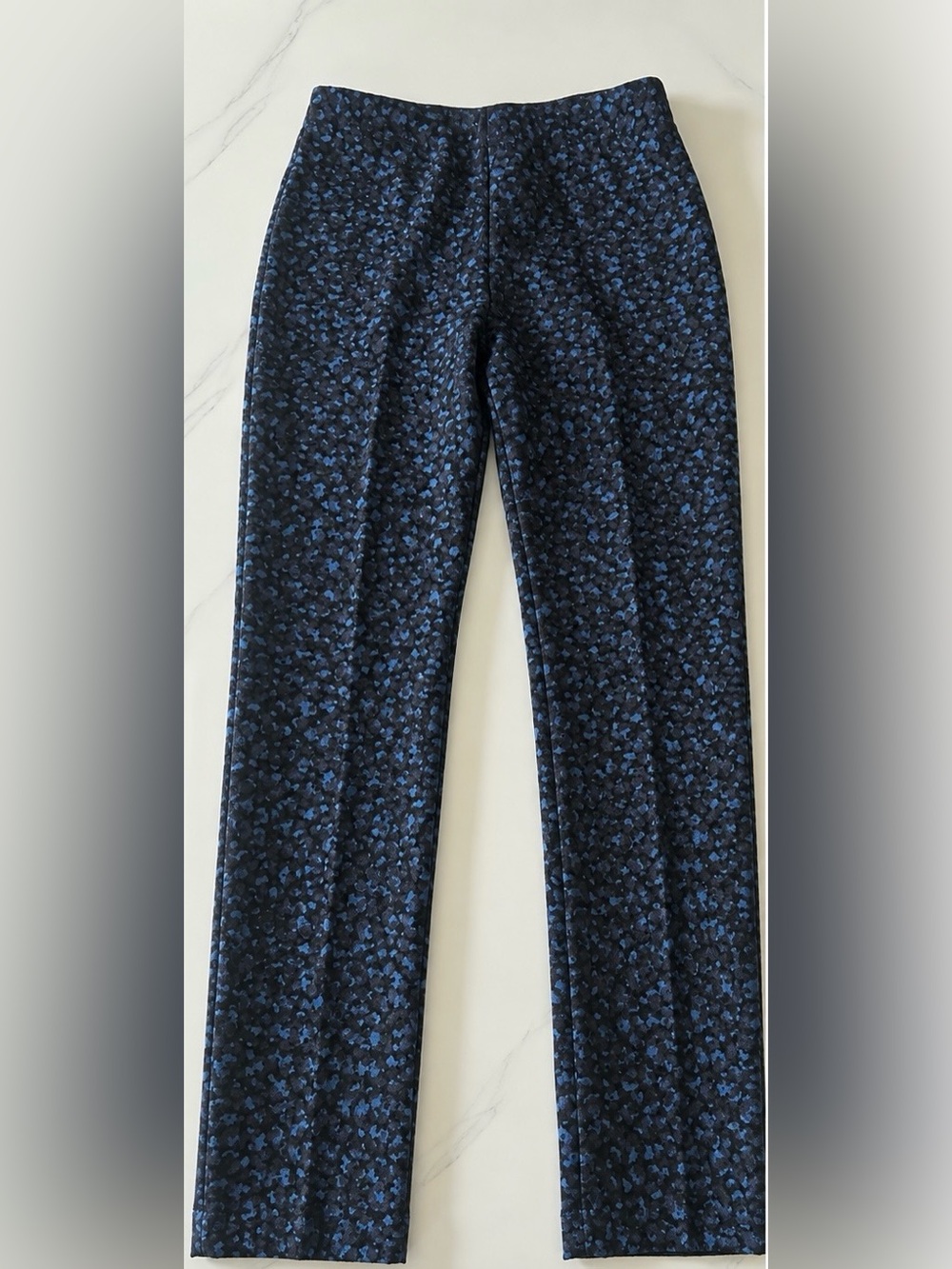 Ann Taylor Women’s Black and Blue Micro-Print Pants